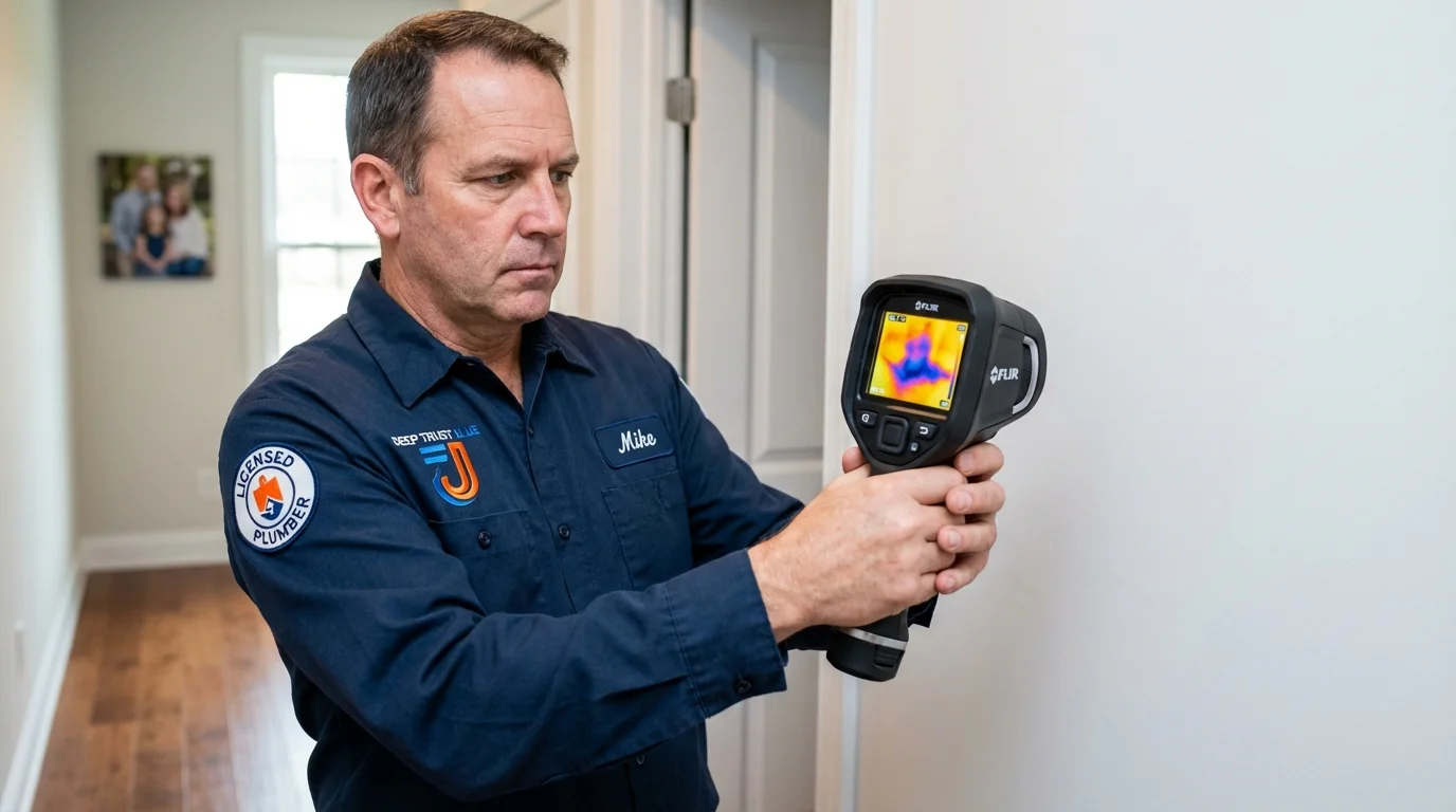 Thermal imaging leak detection by Johns Plumbing LLC in East Quogue